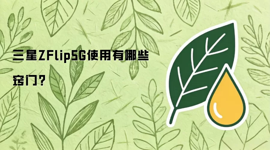 三星ZFlip5G使用有哪些窍门？