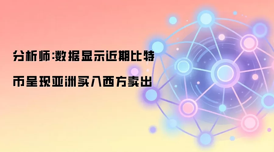 分析师:数据显示近期比特币呈现亚洲买入西方卖出