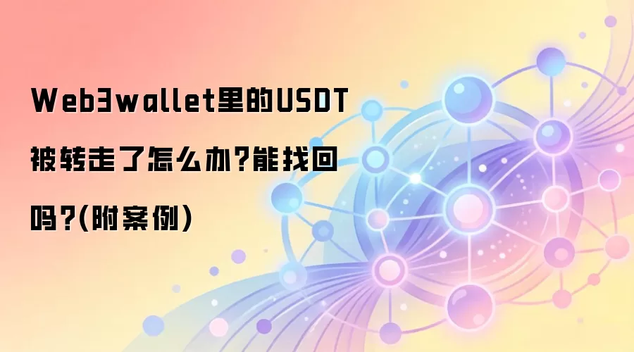 Web3wallet里的USDT被转走了怎么办？能找回吗？(附案例)