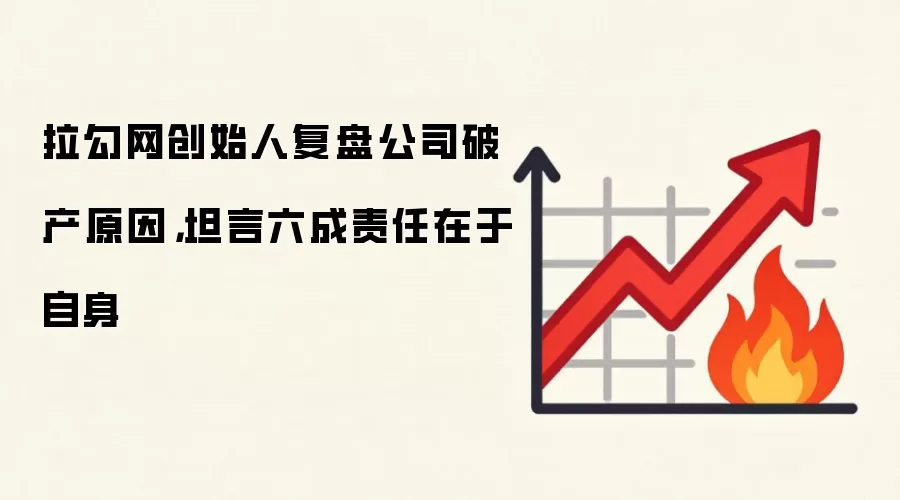拉勾网创始人复盘公司破产原因,坦言六成责任在于自身