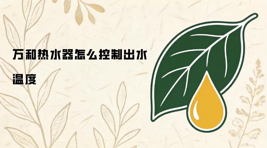 万和热水器怎么控制出水温度