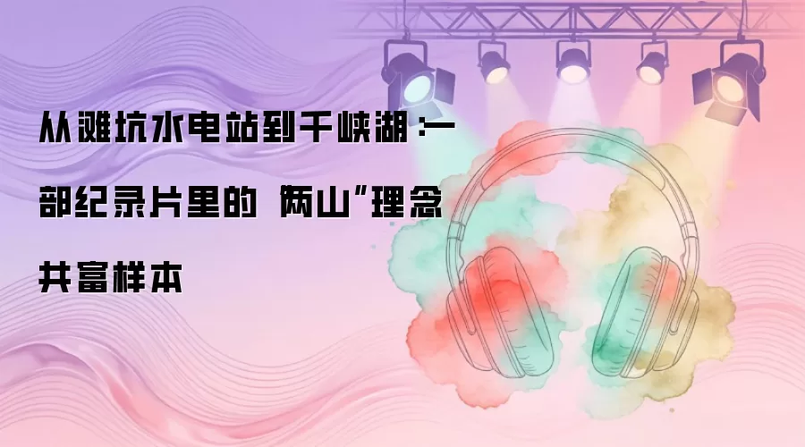 从滩坑水电站到千峡湖：一部纪录片里的“两山”理念共富样本