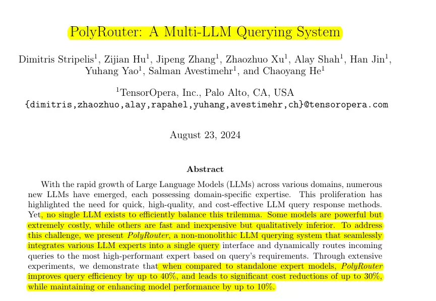 PolyRouter：AI 调度员为你砍掉30%大模型成本！