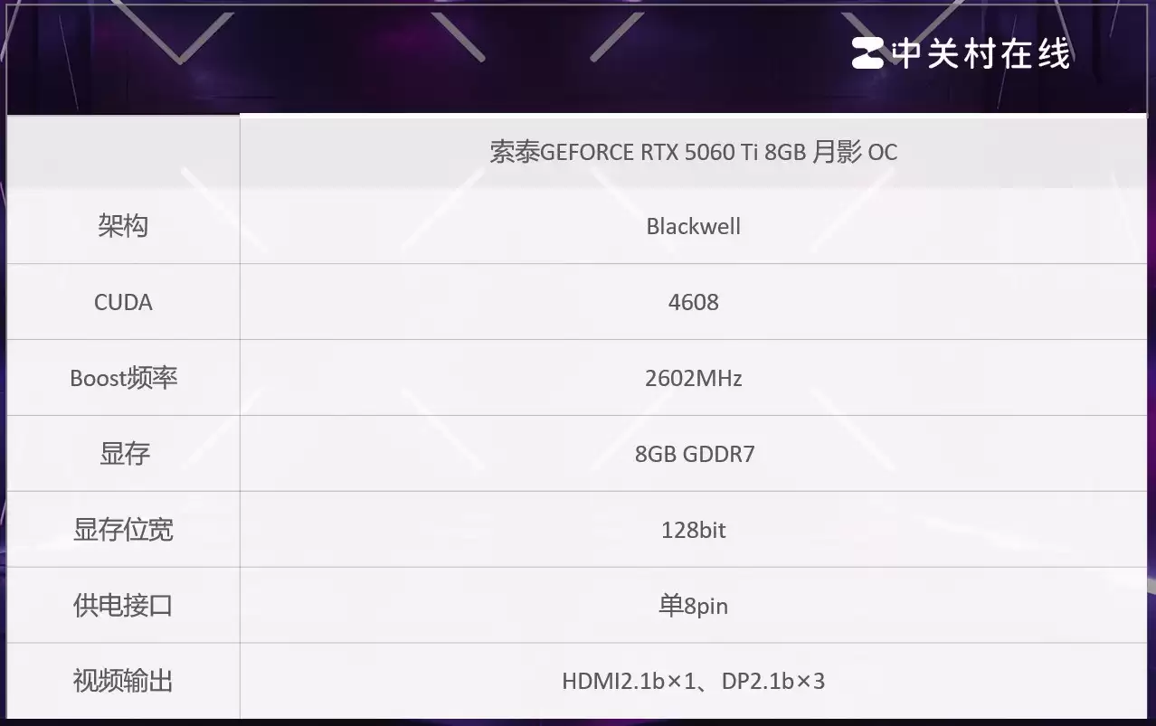 一线品牌高性价比显卡买哪款好？索泰RTX 5060 Ti月影OC别错过