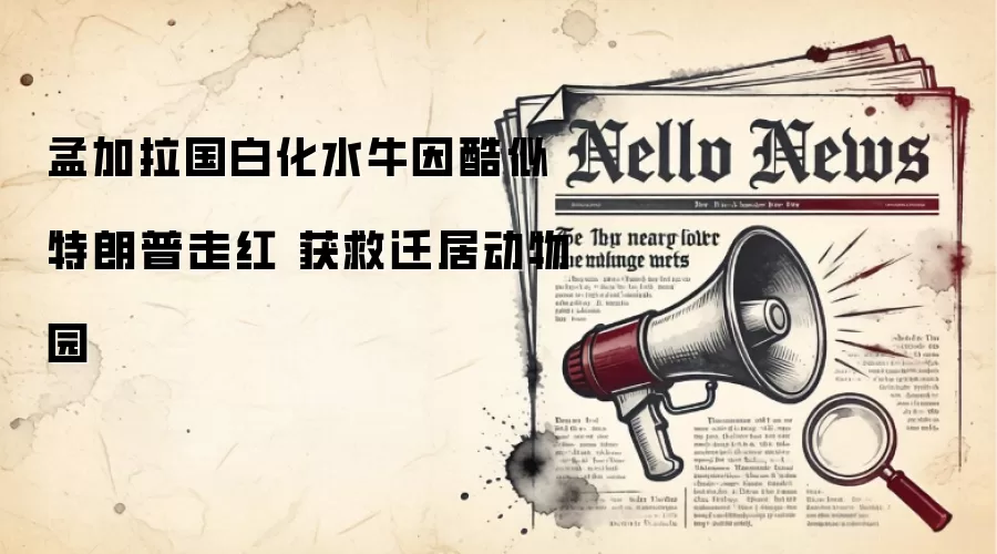 孟加拉国白化水牛因酷似特朗普走红 获救迁居动物园