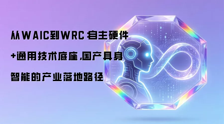 从WAIC到WRC：自主硬件+通用技术底座，国产具身智能的产业落地路径
